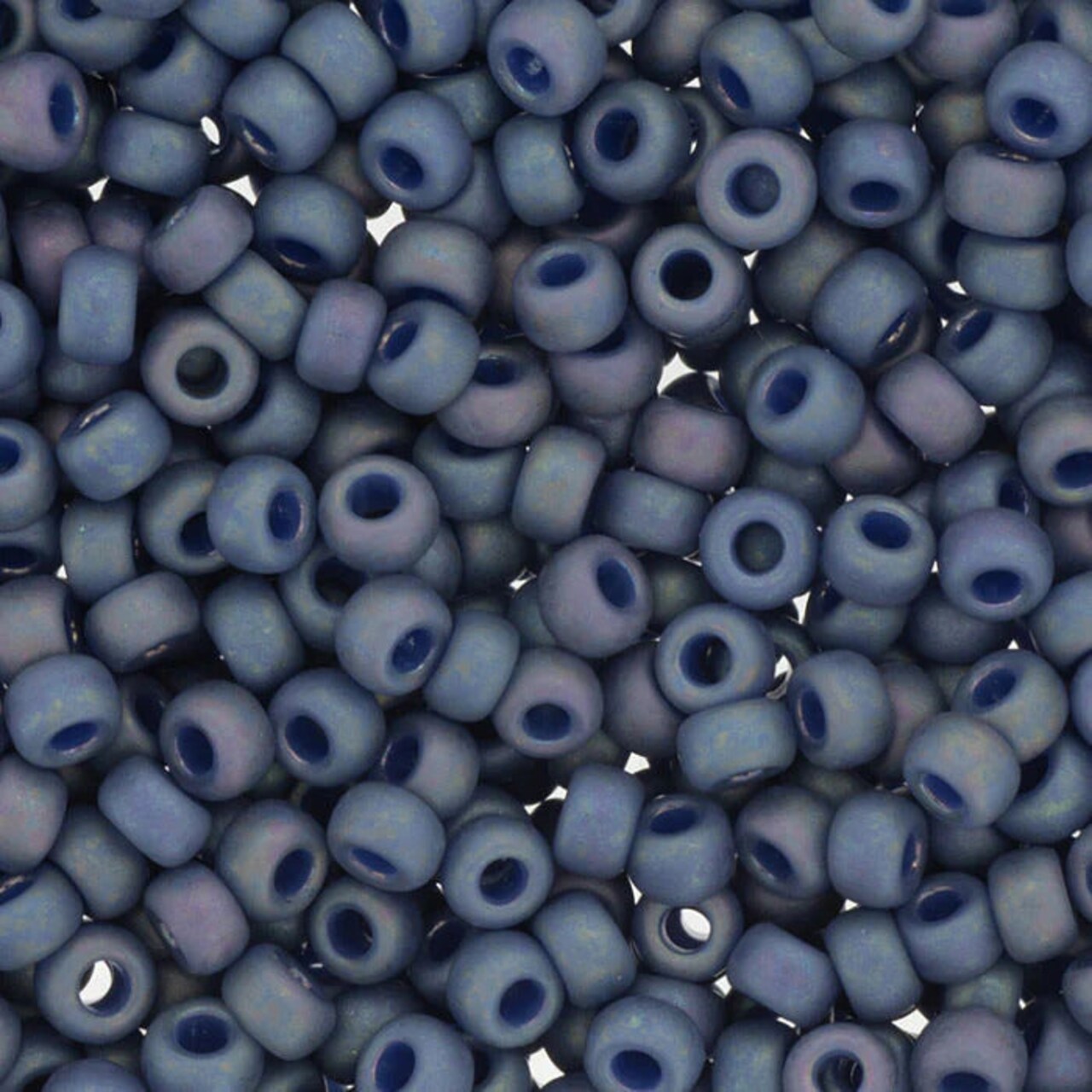 6/0 Miyuki Seed Beads, Matte Opaque Glazed Batberry AB, 6-4703, 10 grams